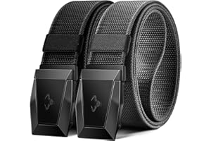 BULLIANT Men Belt 2 Pack,Nylon Web Holster Belt Stretch for Gift Men Outdoor Work Sports Hunting Hiking,Quick Release