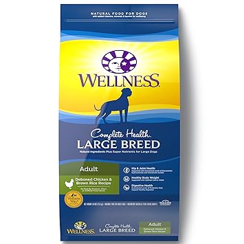 Wellness Complete Health Natural Dry Large Breed Dog Food Chicken Rice