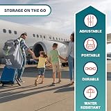 Bramble XL Stroller Bag Grey for Airplane Travel Twin Pram Bag 120x60x38cm view 5
