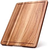 Gtencemen Acacia Wood Cutting Boards for Kitchen, Wooden Chopping Board with Side Handle and Juice Groove, 15" X 11" Carving Board, Butcher Block, Cheese Charcuterie Boards for Meat, Fruit, Steak