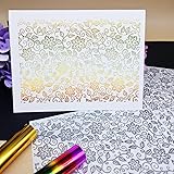 3pc Flowering Leaves Vine Stick&Shine Foil Transfer