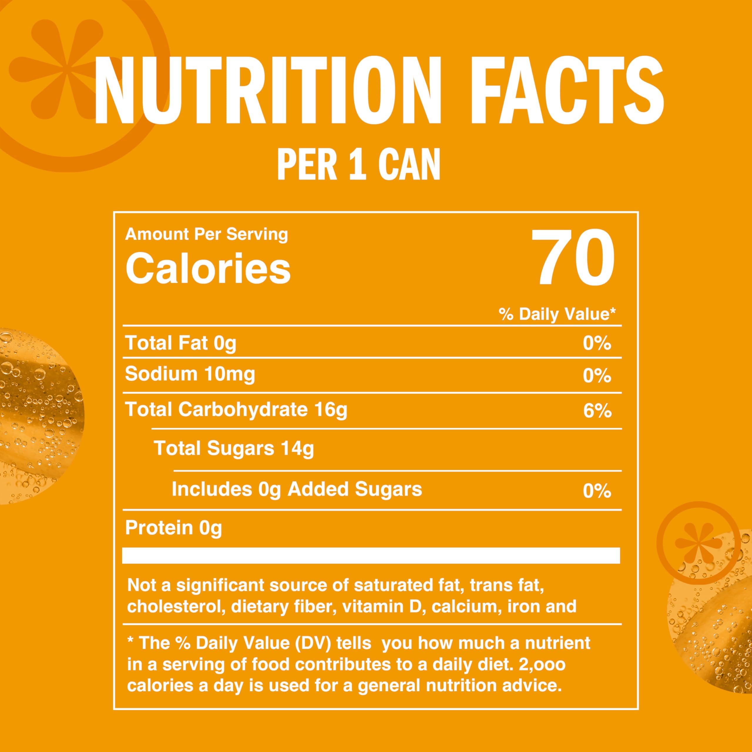 IZZE Sparkling Juice Beverage Blend, Peach, No Sugar Added, 8.4 FL OZ, 24 Cans