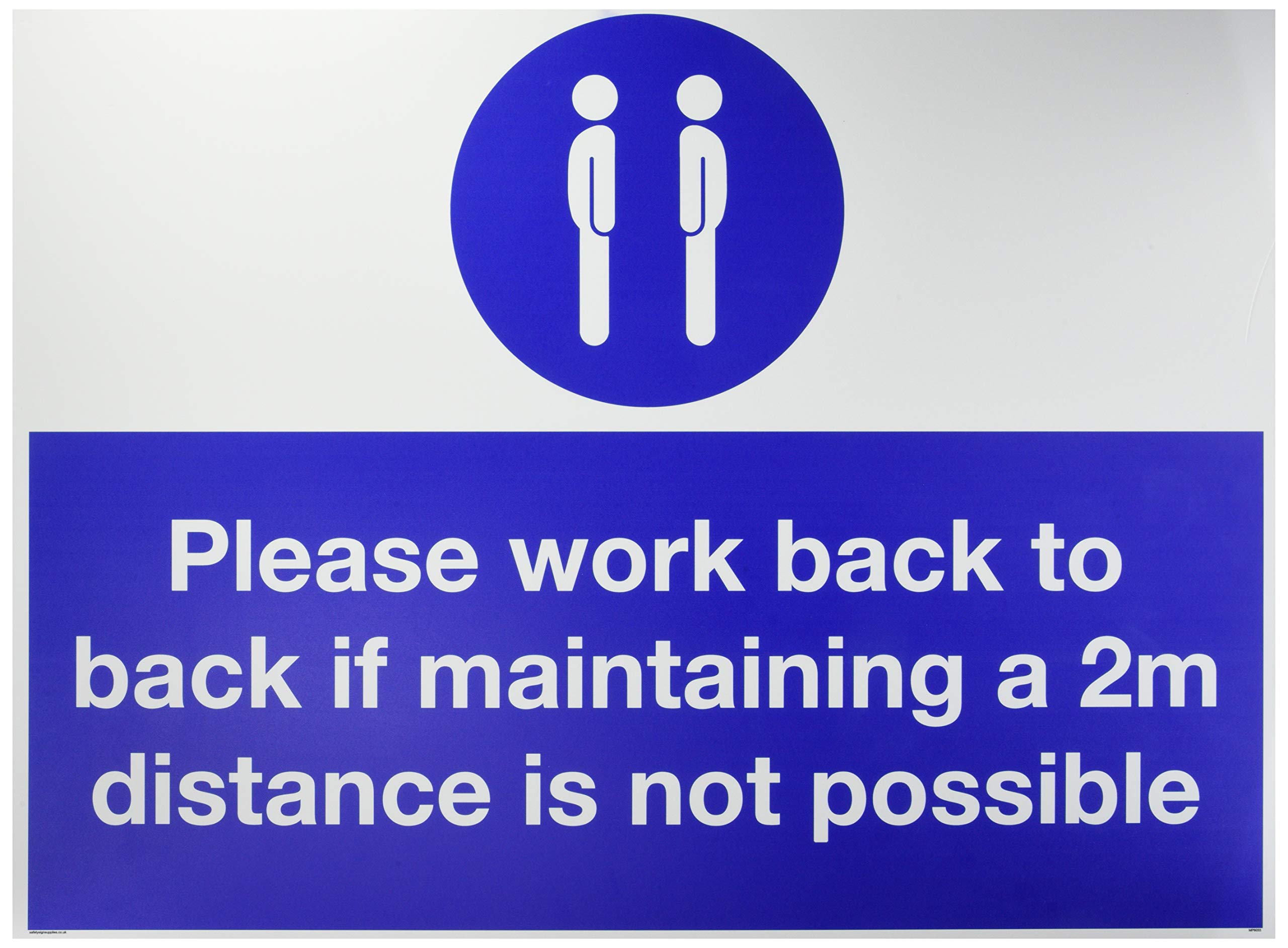 Please work back to back if maintaining 2m distance is not possible