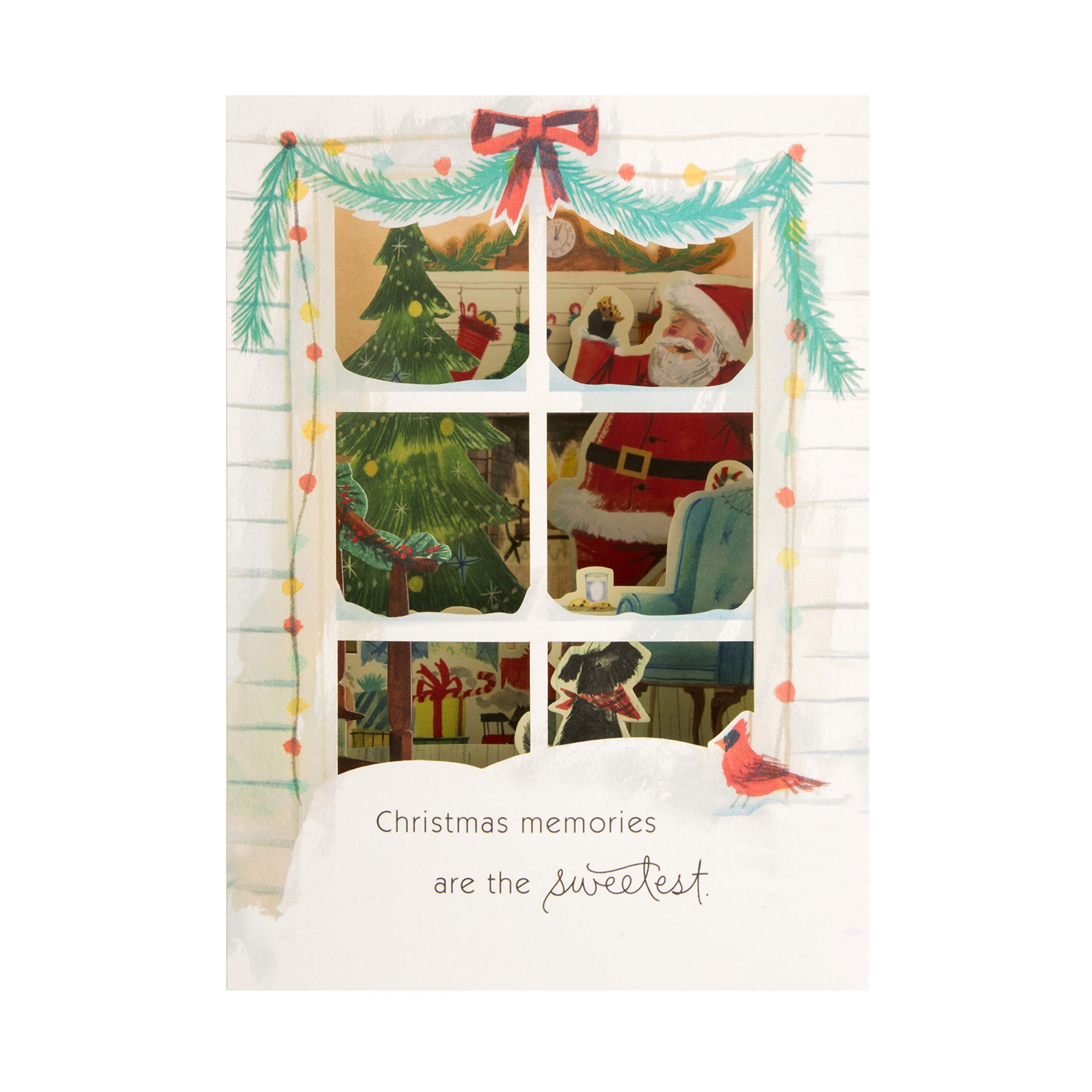 Hallmark Paper Wonder Christmas Card - 3D Pop-Up Santa Scene Design