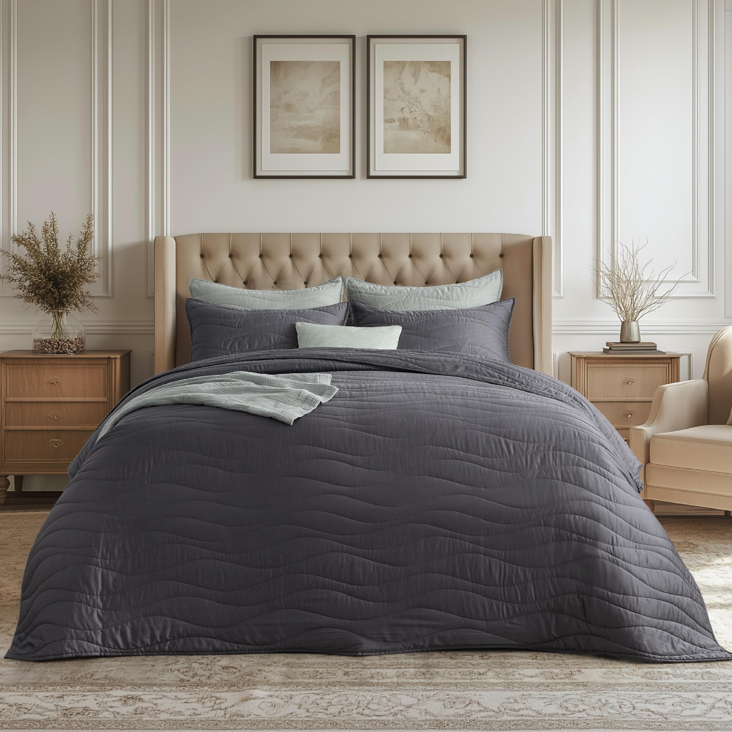 Photo 1 of Bedsure Cooling Quilt - Cooling Comforter King Size, Moisture-Wicking and Silky Soft for Hot Sleepers and Night Sweats, Luxury Tencel Lyocell Cotton Bedspread, Lightweight & Breathable Summer Quilt