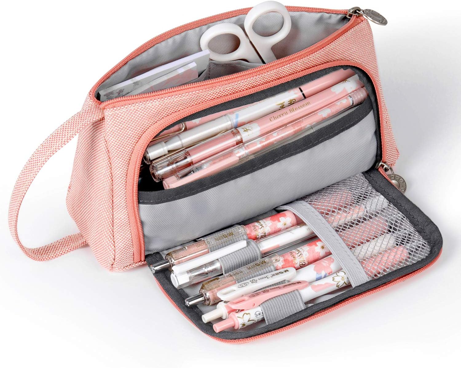 Mokani Pencil Pouch, Big Capacity Pencil Pen Case with Handle, Canvas