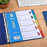 ROS SHINE 16 Pack 1-5 Part A4 Folder Dividers 11-Hole Multi-Color Content List view 5