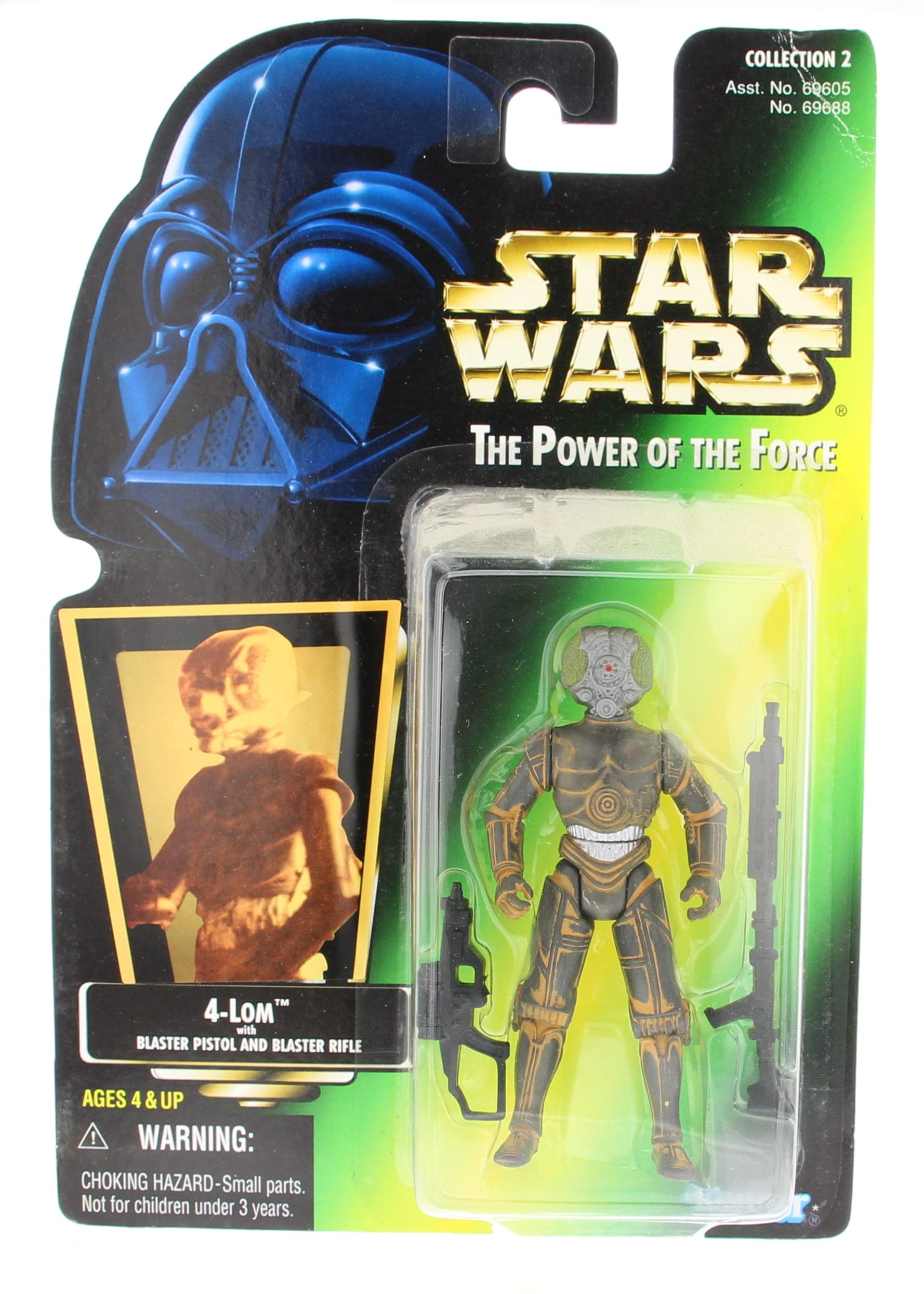 Star Wars Hasbro The Power of The Force 4-Lom with Blaster Pistol And Blaster Rifle Figure
