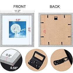 HEART ART 10x10 Grey Picture Frame set of