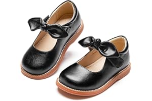 Kolan Todder Little Girls Oxford Shoes Mary Jane T-Strap School Uniform Party Dress Flat Shoes