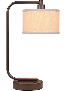 colby bronze finish desk lamp with outlet and usb port