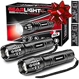 GearLight 2pack S1000 LED Flashlights High Lumens - Mini Flashlights for Camping, Hiking, Walking - Powerful Emergency Flashl