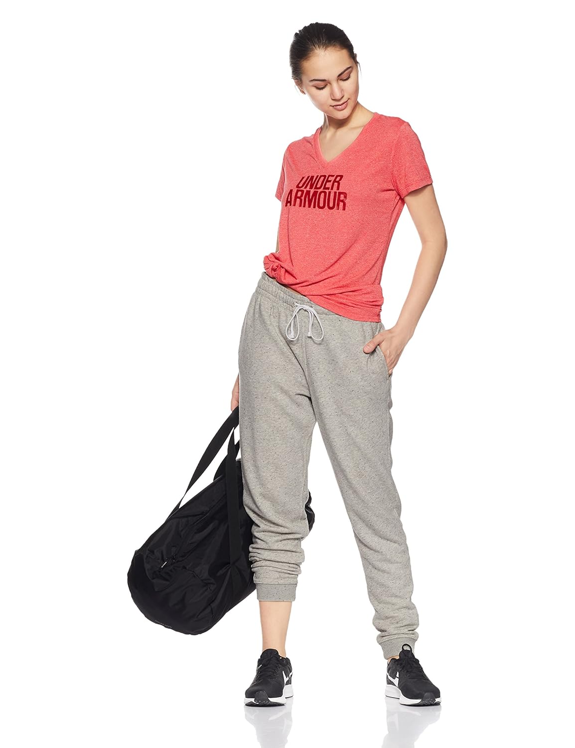 under armour threadborne train wood mark women's sports t-shirt