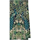 Geqtt Peacock Gifts Dish Towels - Peacock Gifts Decorative Waffle Weave Kitchen Towels, Hand Towel, Tea Towel, Farmhouse Gift (16×24 Inches)