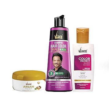 Buy Vcare Shampoo Hair Color Combo Black Online At Low Prices In