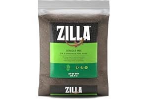Zilla Pet Reptile Terrarium Substrate Bedding, Jungle Mix, for Frogs, Rainforest Geckos, Toads and Snakes, 24 Quart