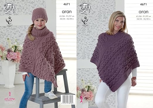Amazon Com King Cole Ladies Girls Aran Knitting Pattern Amazon Com King Cole Ladies Girls Aran Knitting Pattern