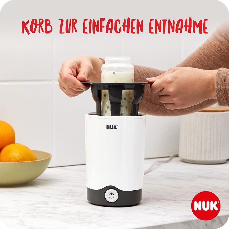 Thermo Express Babyflaschenwärmer | schonendes Erwärmen von flüssiger und breiförmiger Nahrung in 90 Sekunden | automatische Abschaltung | Korb zum einfachen Herausnehmen | EU-Stecker