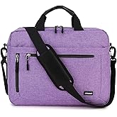 RAVUO Laptop Bag for Women, 15.6 inch Lightweight Shoulder Bag Water Resistant Shockproof Laptop Sleeve Case Business Briefcase with Shoulder Strap Purple