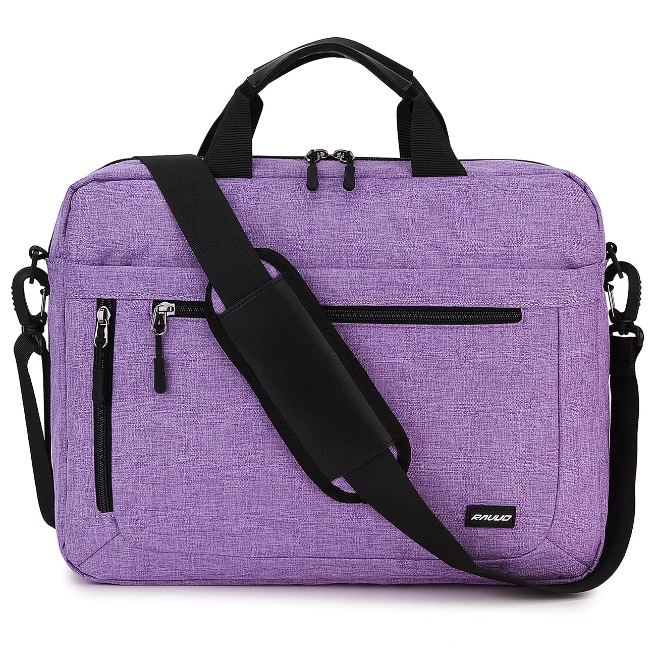RAVUO Laptop Shoulder Bag for Women, 15.6 inch Lightweight Messenger Bag Water Resistant Shockproof Laptop Sleeve Case Business Briefcase with Shoulder Strap Purple