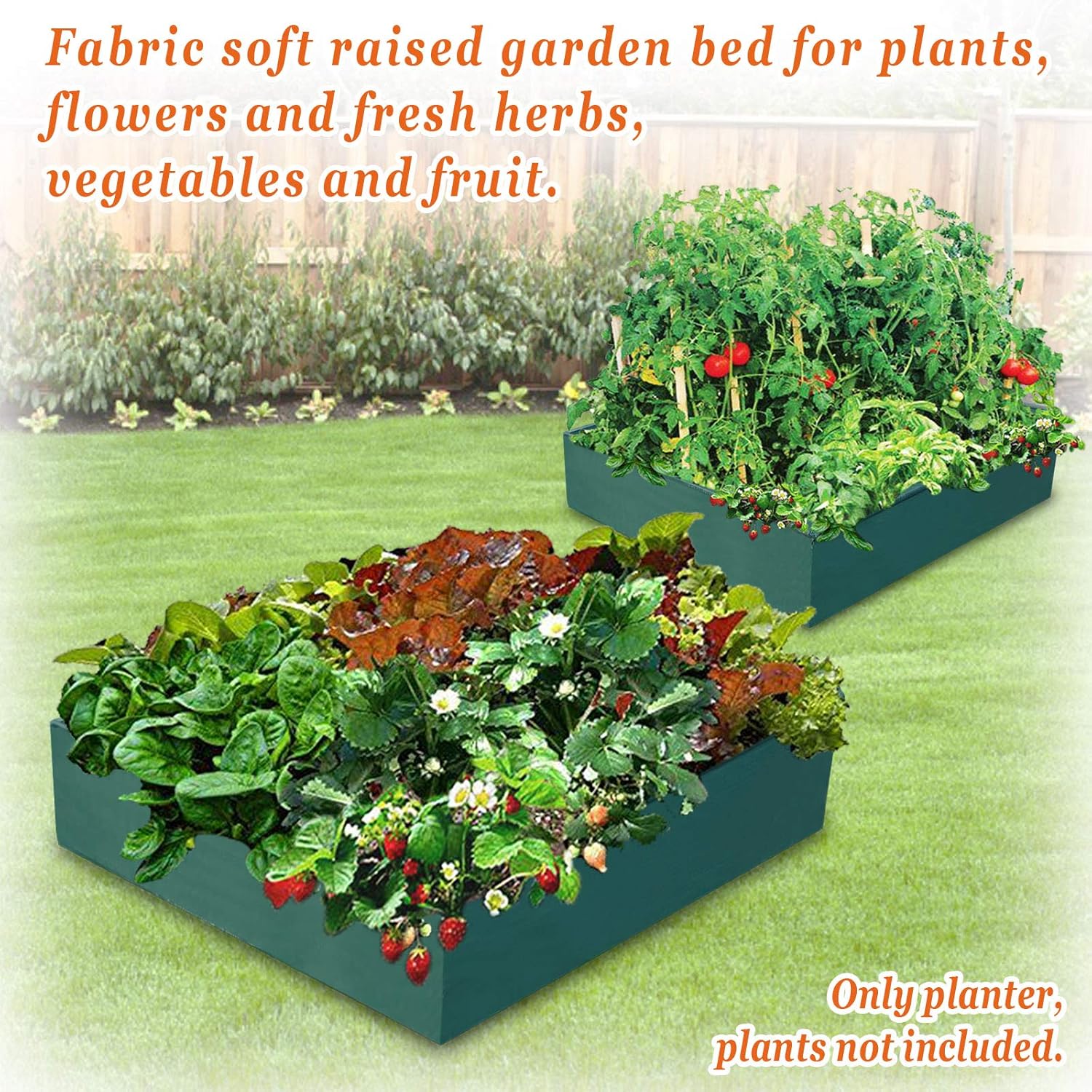 Black Strong Camel Fabric Raised Garden Bed Outdoor Patio