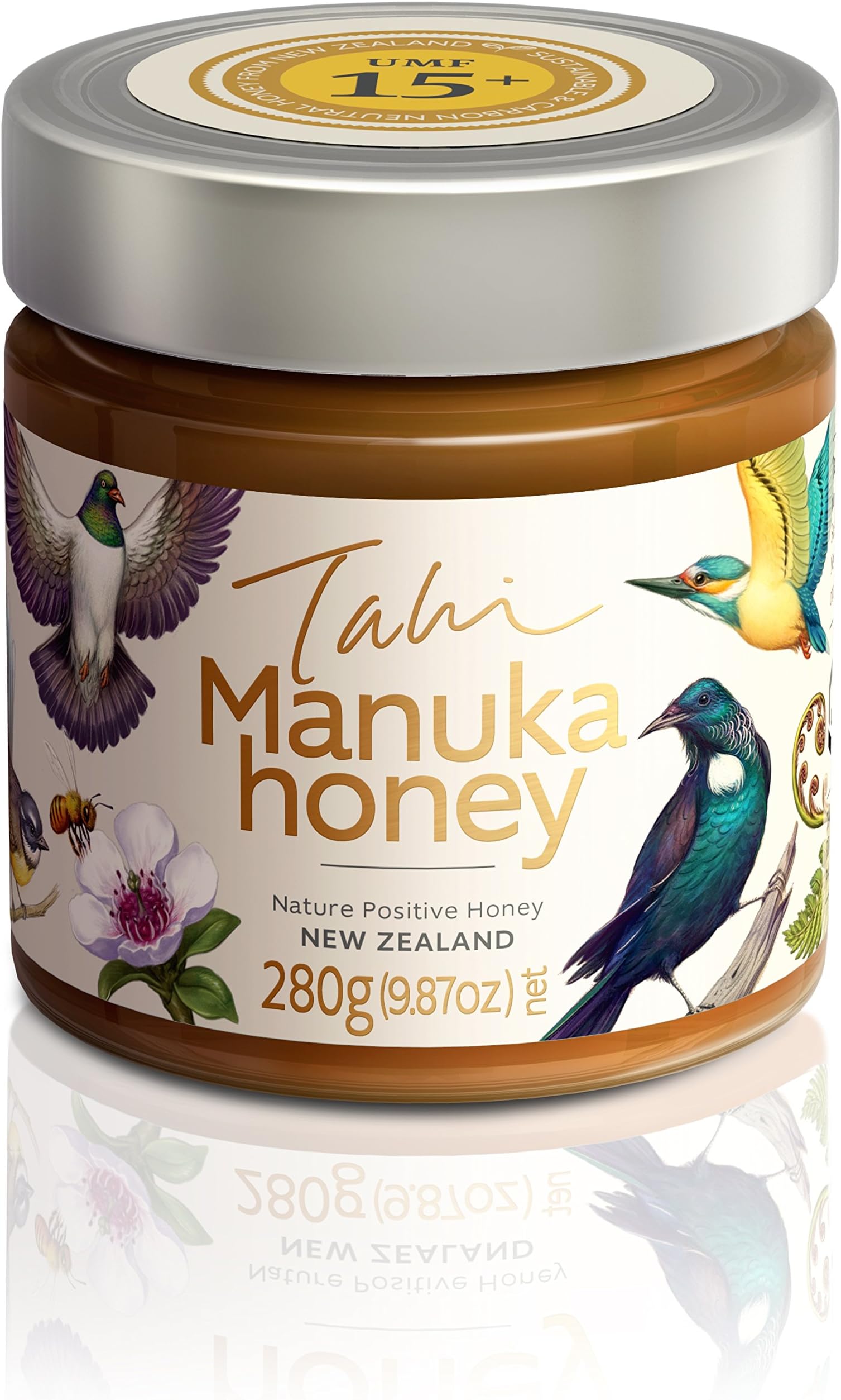 Manuka Honey UMF15+ eco-friendly, raw and pure by Tahi … (280 gram glass)