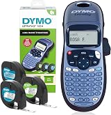 Dymo LetraTag LT-100H Label Maker Starter Kit 3 Tape Rolls White/Plastic