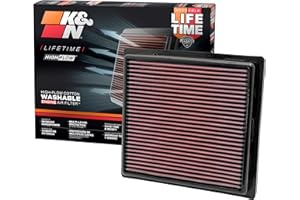 K&N Engine Air Filter: Increase Power & Towing, Washable, Premium, Replacement Air Filter: Compatible with 2010-2019 Jeep/Dodge SUV V6/V8 (Grand Cherokee, Durango), 33-2457