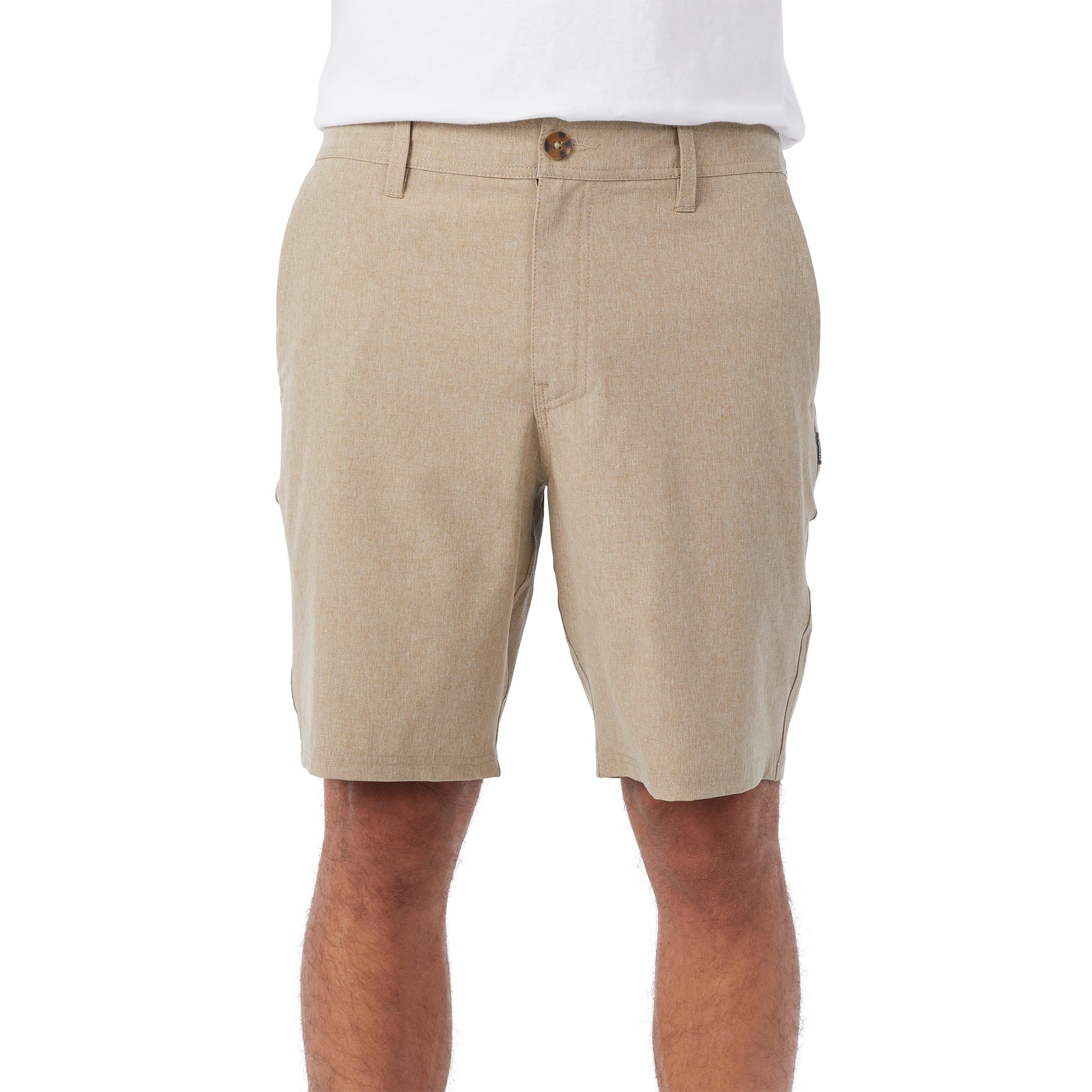 O’Neill Men’s Reserve Heather 19″ Hybrid Shorts, Khaki, 30