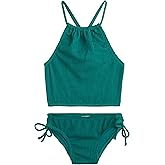 Kanu Surf Girls Daisy UPF 50 Beach Sport Halter Tankini 2-Piece Swimsuit