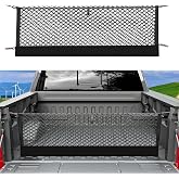 Envelope Style Cargo Net Compatible with 2013-2025 2026 Chevy Silverado &amp; GMC Sierra 1500/2500HD/3500HD Accessories Highly Elastic Truck Bed Cargo Net with Storage Bag- Upgraded 5mm Bungee