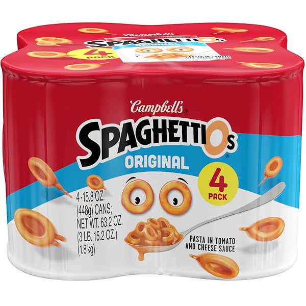 SPAGHETTIOS ORIGINAL CANNED PASTA, 15.8 OZ CAN (PACK OF 4)