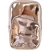 3-IN-1 Thigh Bag Fanny Pack Crossbody Bag | Carnival Leg Harness for Women | Glossy Waist Bag | Rave Leg Pack with Buckles | Rose Gold