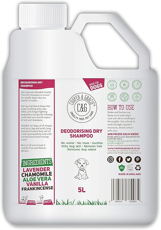 Dry Dog Shampoo Spray For Smelly Dogs Wipe Clean Stain Remover