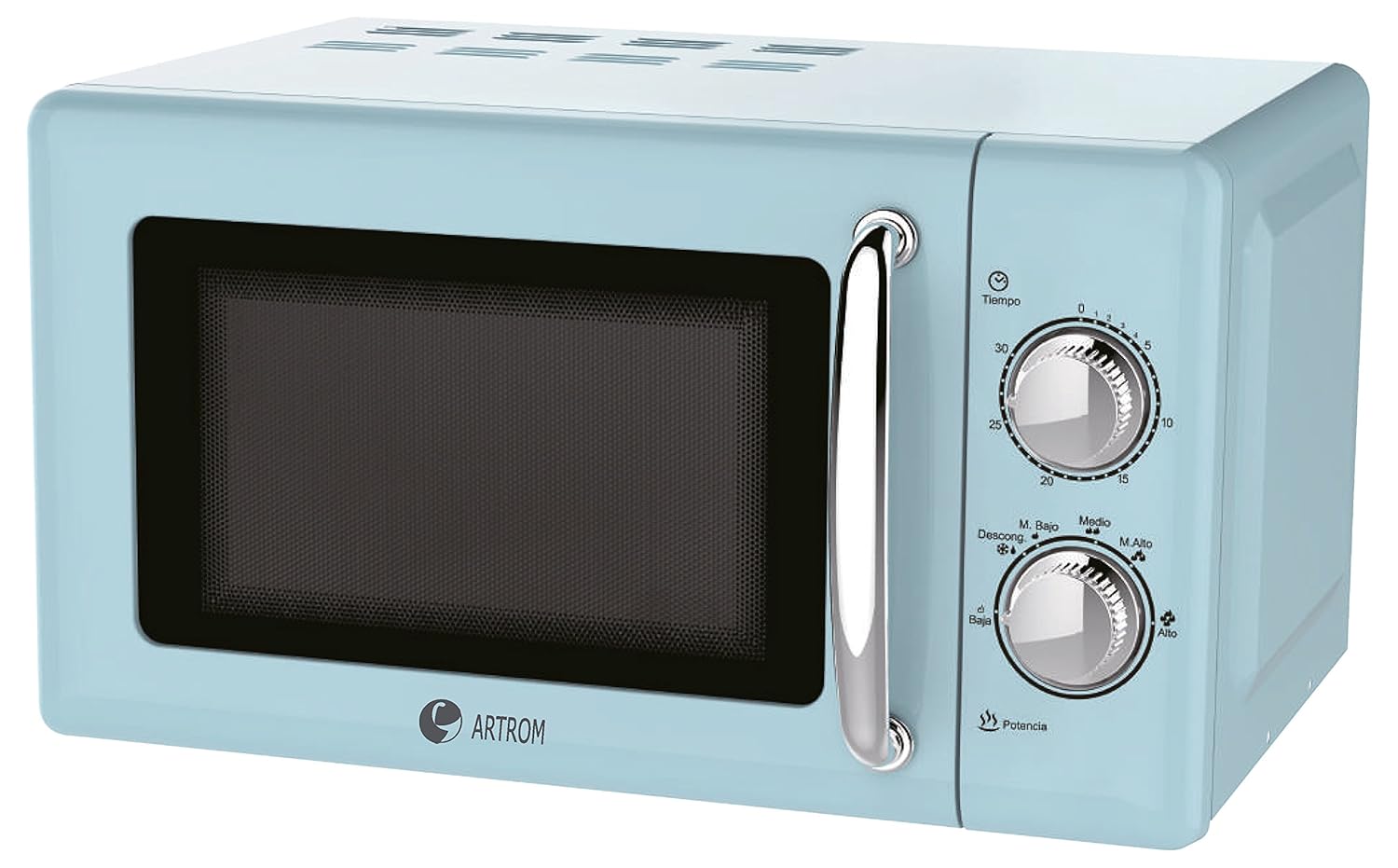 Artrom MM720AML Microondas Vintage, 20 litros, Azul pastel