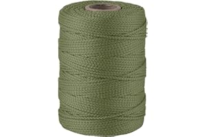GUFJUCH Mason Line Nylon String, Garden Twine for Climbing Plants, Gardening String Tomato Twine, Braided Nylon Twine for String Line Level, Masonry Jobs & Layout of Construction, 18 x 500 FT(1.5mm x 150m)