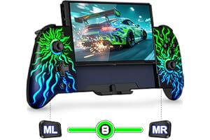 Mocagen Handheld Switch Controllers for Nintendo Switch/OLED Games, Swtich Pro Controller with Marco Buttons/Hall Effect Joystick & Trigger/Big Grip/Turbo
