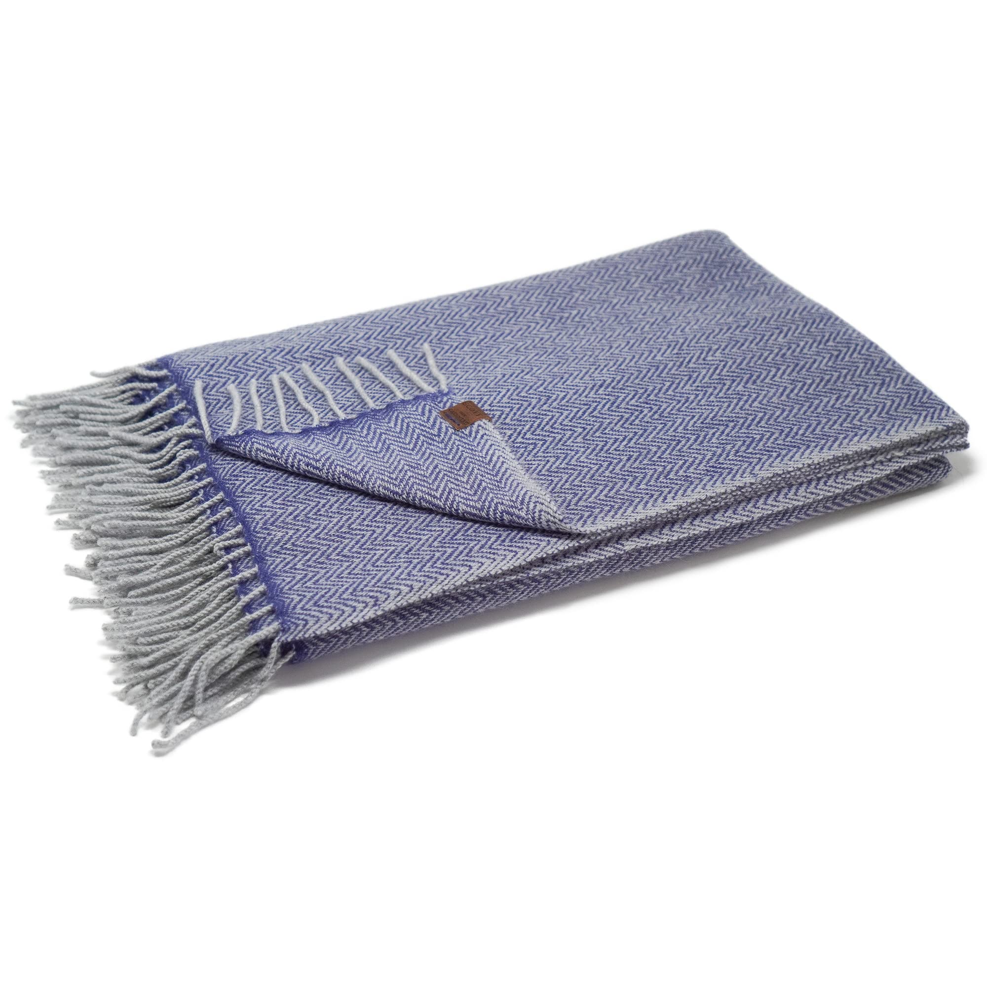 Borges & Scott Signature 100% Cashmere - Blanket Throw - Ocean HB — image 1