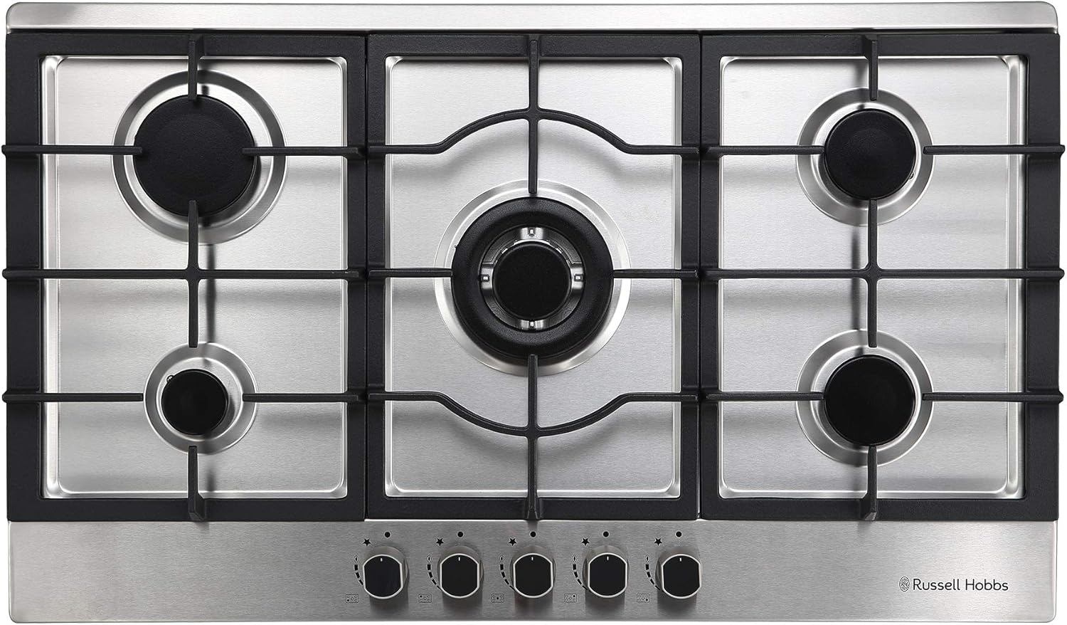 Russell Hobbs RH86GH702SS 5 Burner Gas Hob, Stainless Steel BigaMart