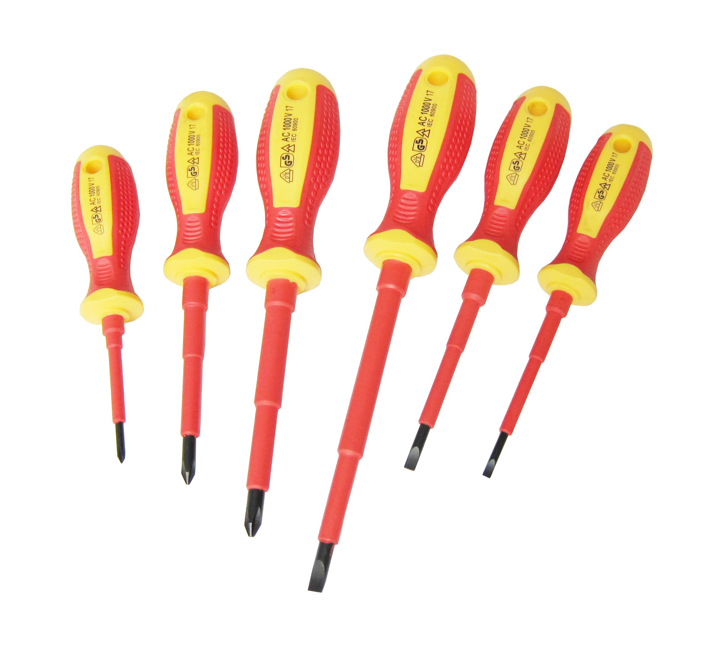 Insulated Screwdriver 6Piece Set, Chrome Vanadium Steel