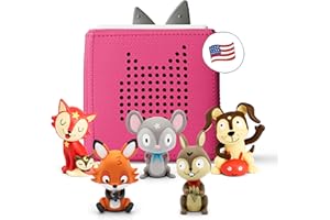 TONIES Toniebox Audio Player Starter Set with Counting Songs, Bedtime Songs, Sing-Along Songs, Travel Songs, and Playtime Puppy - Listen, Learn, and Play with One Huggable Little Box - Pink