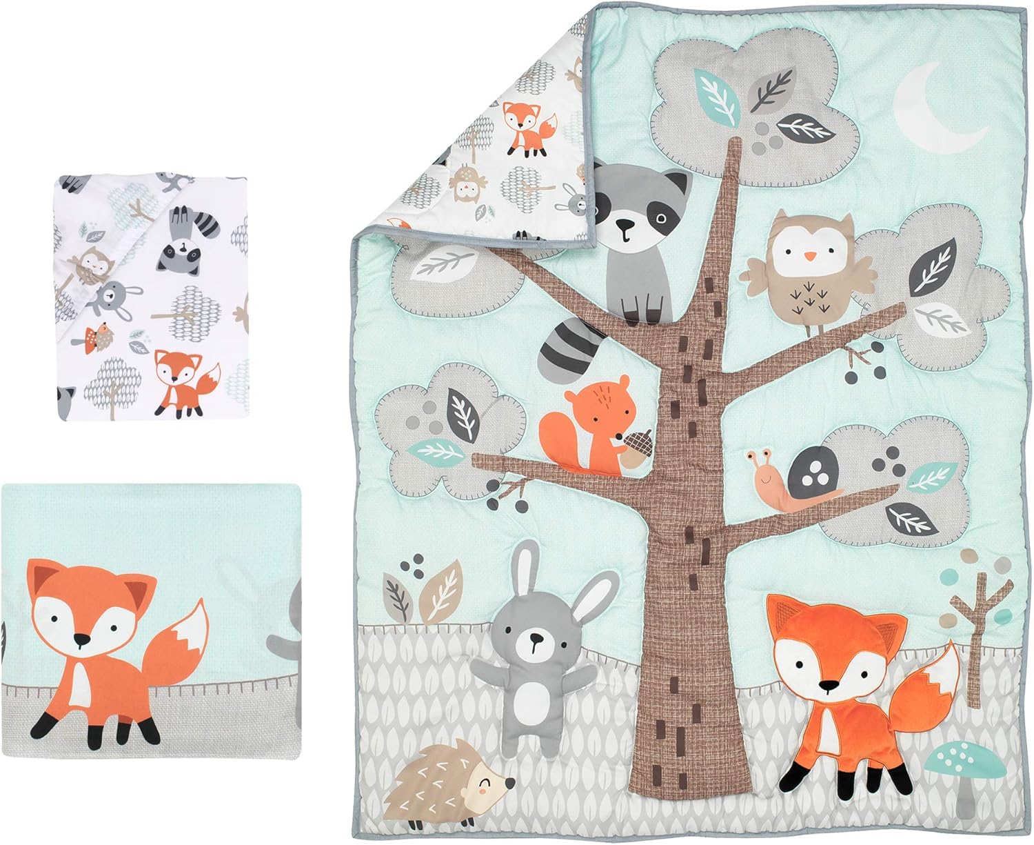 Bedtime Originals Woodland Friends 3Piece Crib Bedding Set, Multicolor : Baby