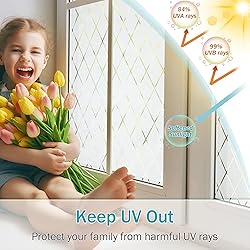 VELIMAX Lattice Frosted Window Film Window Privacy