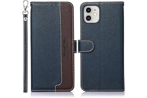 LRCKOK for iPhone 12 Mini Wallet Case with RFID Blocking Credit Card Holder, Flip Book PU Leather, Flap Magnetic Clasp Protec