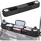 PGmoon Golf Cart Storage Tray, No-Drilling Front Storage Basket | Compatible with EZGO, Club Car, Kandi Golf Carts, Organizer with Cooling Compartment (Patent Design)