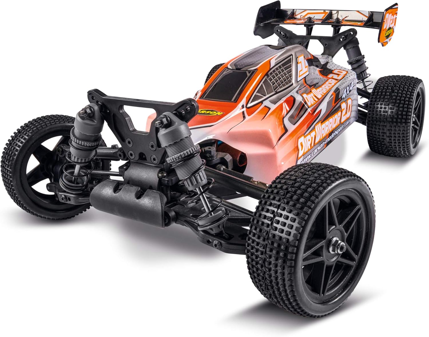 Carson 1:10 X10 Dirt Warrior Sport 2.0 100% RTR Remote Control Car Off Road Buggy with Batteries and Remote Control - Image 3