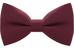 Bow Tie House Linen Classic Pre-Tied Bow Tie Formal Solid Tuxedo