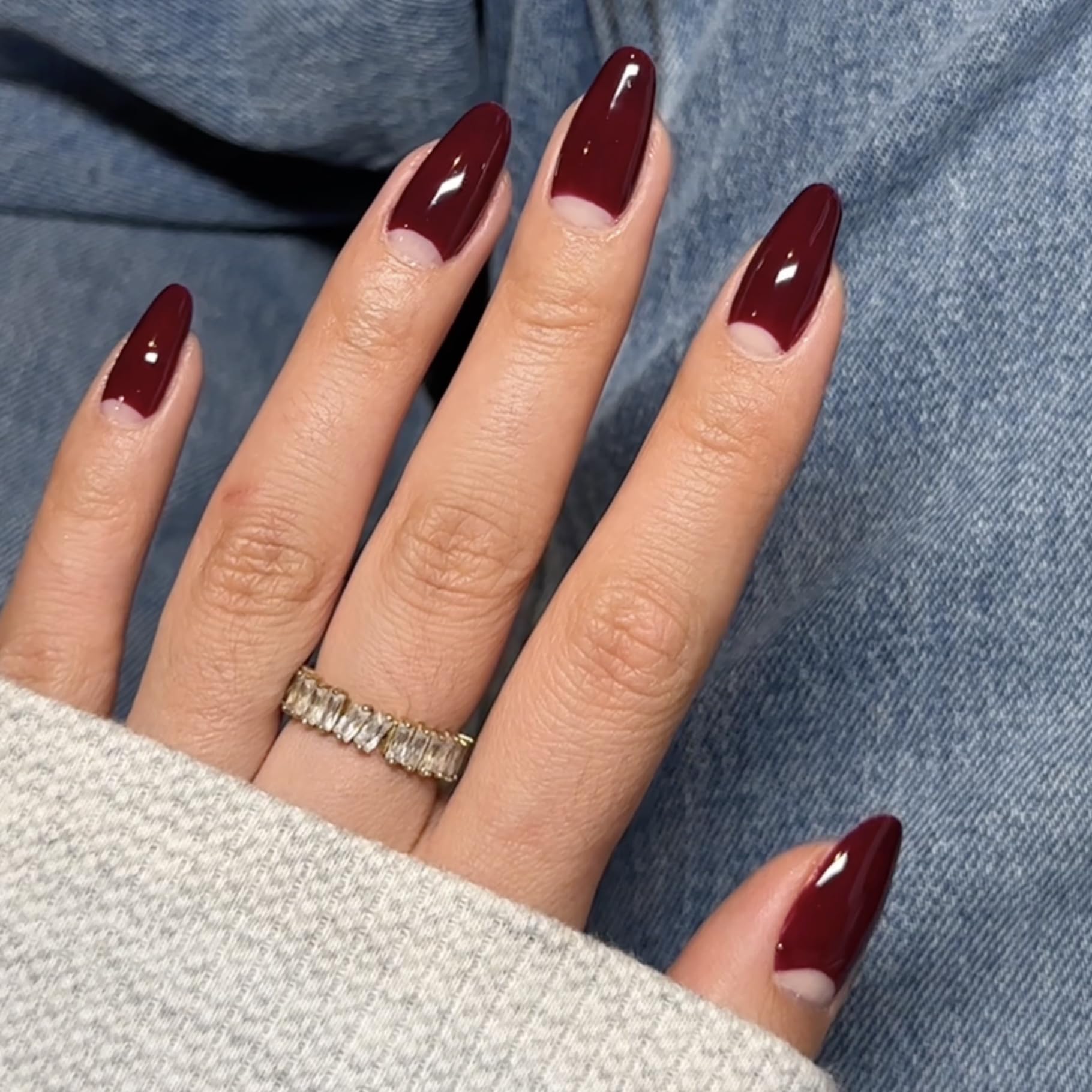 DND DC Gel Polish Set, Red Collection, UV/LED Gel Polish and Air Dry Nail Lacquer, Matching Chip-Free Polish Duo, 062 Strawberry Wine, 0.5 Fl Oz - Image 2