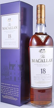 Macallan 18 Years Sherry Oak Single Malt Scotch Whisky 1996 Amazon Co Uk Beer Wine Spirits