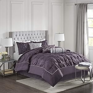 Madison Park Laurel Comforter Set Queen Plum